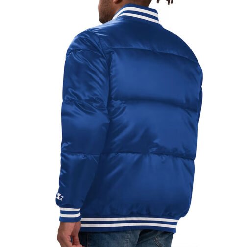 NY Mets Cooperstown Collection Bronx Puffer Satin Jacket - Image 4