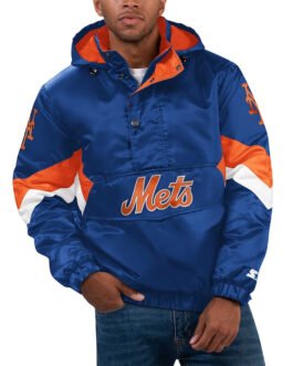 Force Play II New York Mets Hoodie Half-Zip Jacket