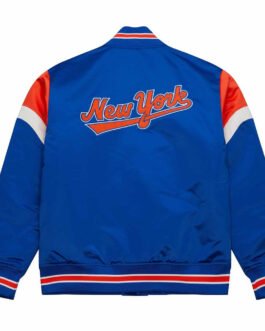 New York Mets Heavyweight Royal Satin Jacket
