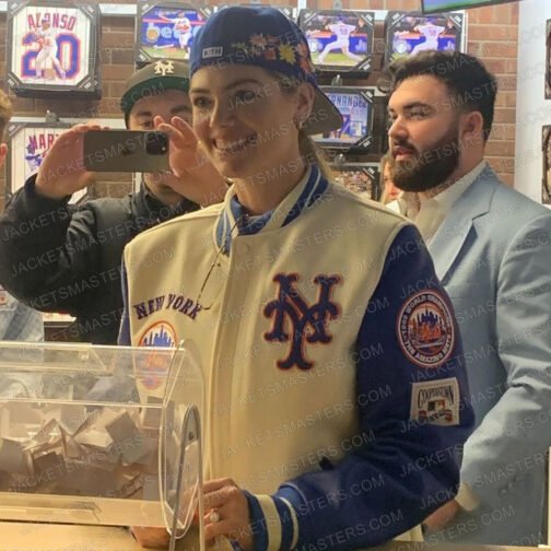 New York Mets Kate Upton Varsity Jacket - Image 11