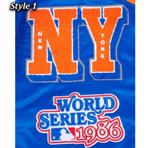 NY Mets Mashup Classic Rib Satin Jacket - Image 14