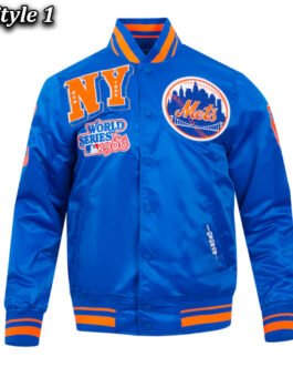 NY Mets Mashup Classic Rib Satin Jacket