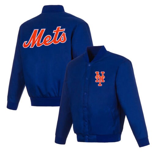 NY Mets Poly Twill Royal Jacket - Image 3
