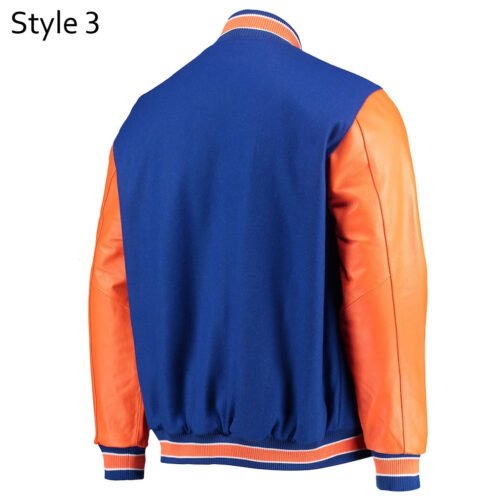 NY Mets Royal and White Varsity Jacket - Image 6