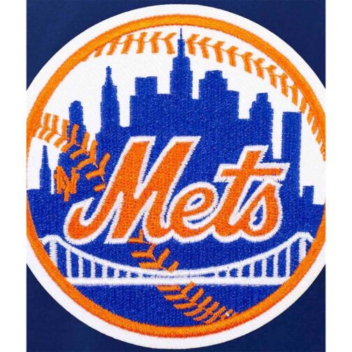 Varsity NY Mets Royal Blue and White Jacket - Image 3