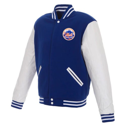 Varsity NY Mets Royal Blue and White Jacket