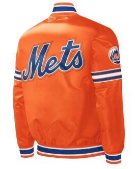NY Mets Slider Orange Satin Jacket