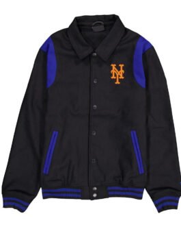 New York Mets Sport Night Teddy Varsity Jacket