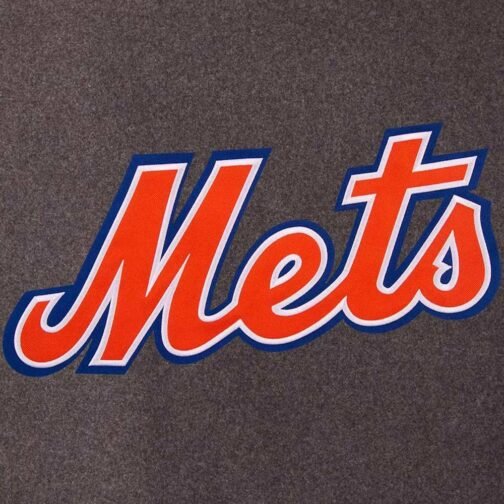 New York Mets Charcoal/Black Varsity Jacket - Image 5