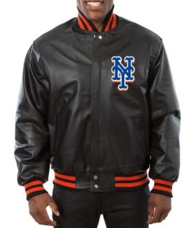 New York Mets Letterman Leather Jacket