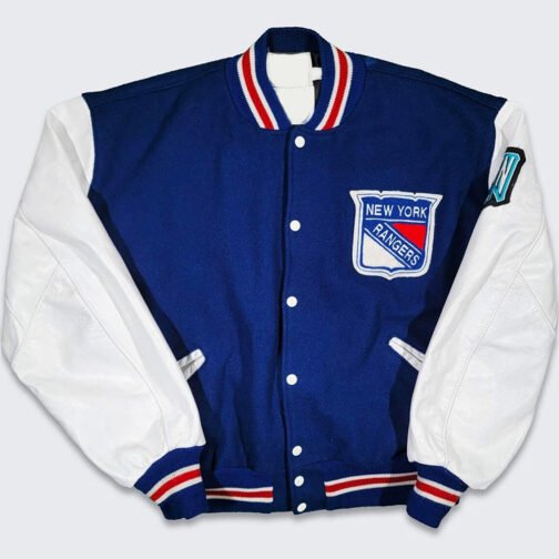 90s New York Rangers Eastern Varsity Jacket