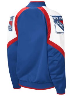 NY Rangers Track Blue and White Jacket