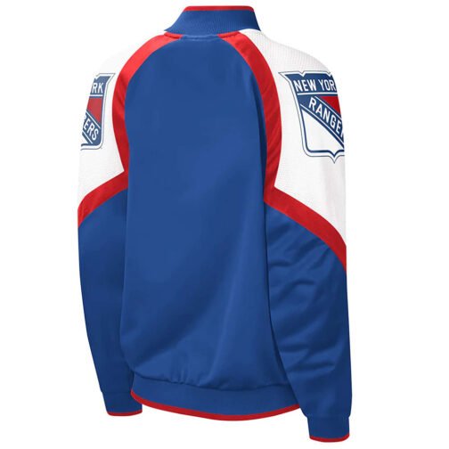 NY Rangers Track Blue and White Jacket - Image 2