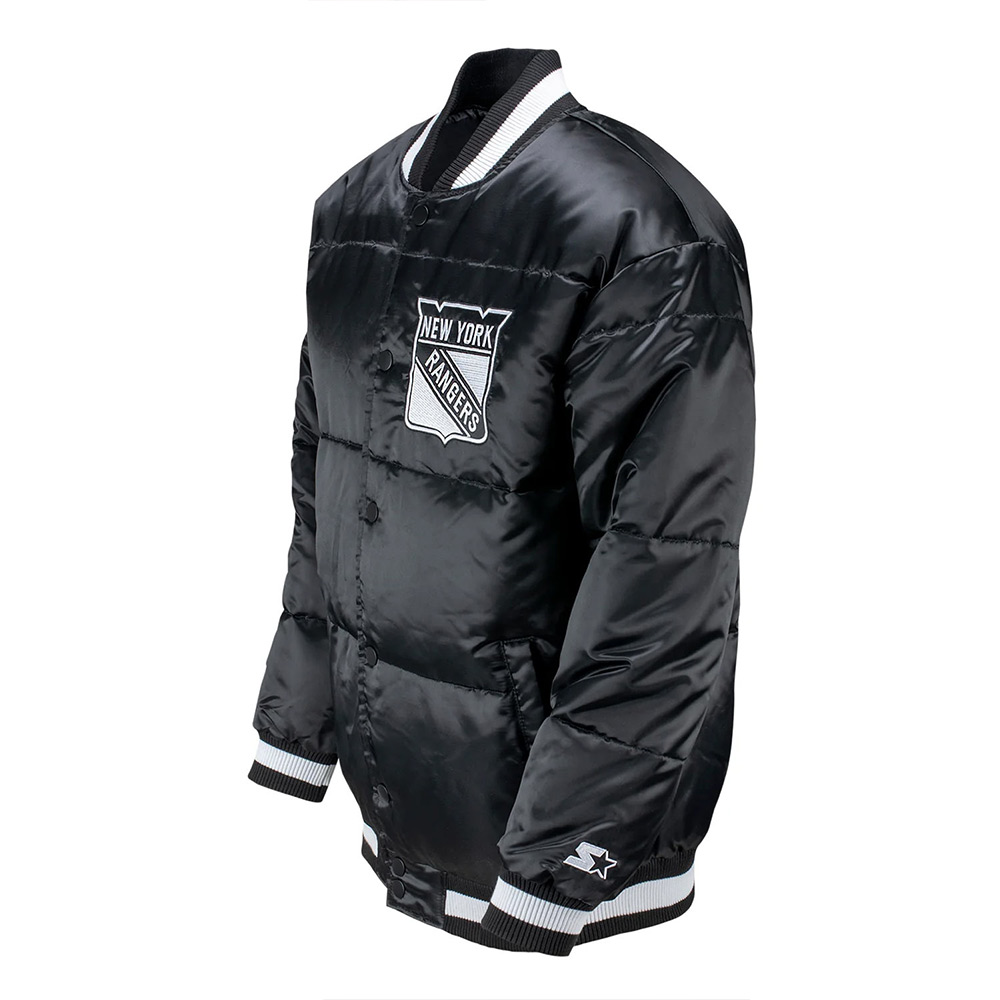 NY Rangers Black Down Fill Puffer Jacket - Image 4