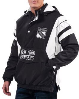 Home Team New York Rangers Half-Zip Hoodie Jacket