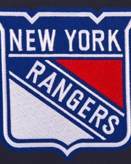 Navy NY Rangers Poly-Twill Front-Hit Jacket