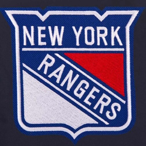 Navy NY Rangers Poly-Twill Front-Hit Jacket - Image 2