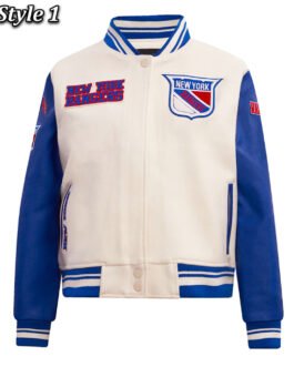 Retro Classic Rib New York Rangers Varsity Jacket