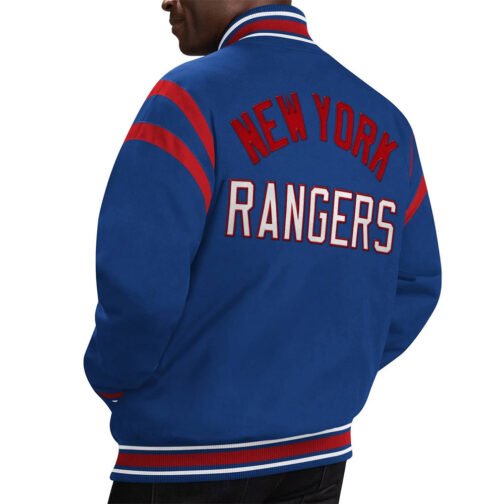 New York Rangers Tailback Blue Varsity Jacket - Image 2