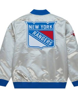 NY Rangers Team OG 2.0 Silver Satin Jacket