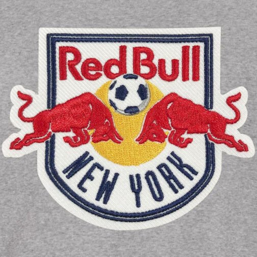 NY Red Bulls Black and Gray Varsity Wool Jacket - Image 3