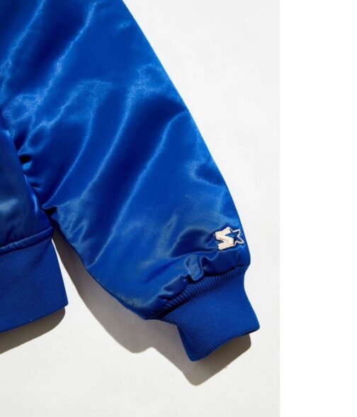 Giants New York Blue and White Satin Jacket - Image 8