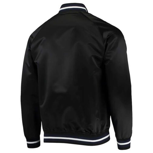 Lightweight NY Yankees Black/Blue Satin Jacket - Image 4