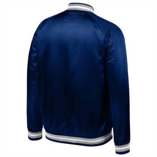 Lightweight NY Yankees Black/Blue Satin Jacket - Image 3