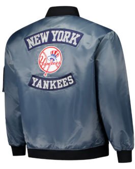 New York Yankees Charcoal Bomber Full-Zip Jacket
