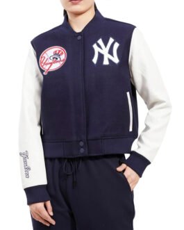 New York Yankees Classic Navy and White Varsity Jacket