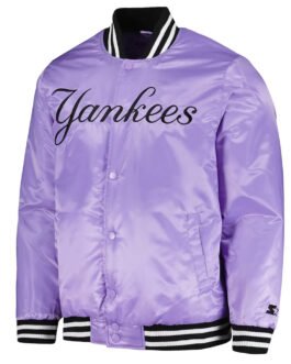 NY Yankees Cross Bronx Fashion Purple Jacket