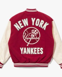 NY Yankees Baseball Dark Red Varsity Jacket