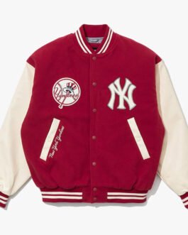 NY Yankees Baseball Dark Red Varsity Jacket