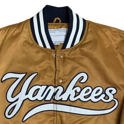 NY Yankees Dugout Full-Snap Golden Jacket - Image 3