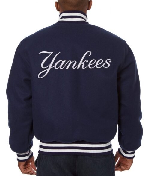 Yankees New York Varsity Blue Wool Jacket - Image 2
