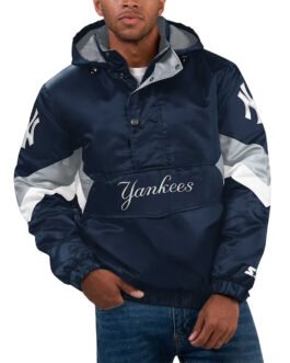 Force Play II NY Yankees Hoodie Half-Zip Jacket