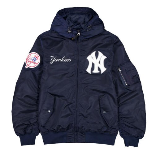 NY Yankees Historic L-2B Hooded Bomber Jacket - Image 4