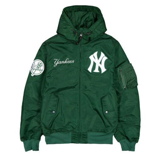 NY Yankees Historic L-2B Hooded Bomber Jacket - Image 2
