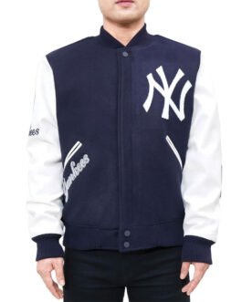 NY Yankees Logo Blended Varsity Jacket