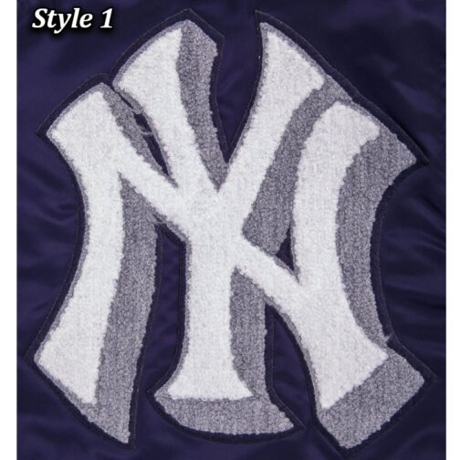 NY Yankees Mashup Classic Rib Satin Jacket - Image 9