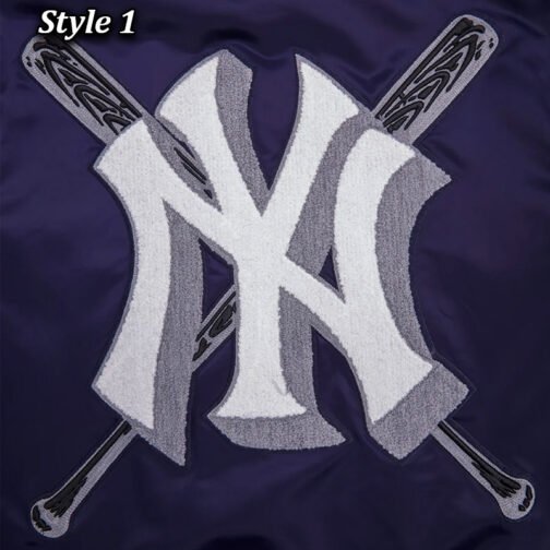 NY Yankees Mashup Classic Rib Satin Jacket - Image 11