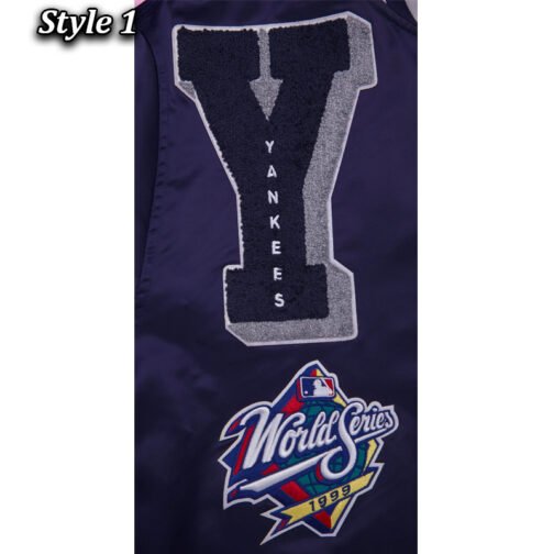 NY Yankees Mashup Classic Rib Satin Jacket - Image 12