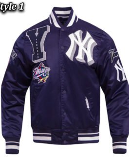 NY Yankees Mashup Classic Rib Satin Jacket