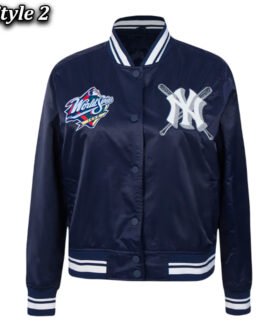 NY Yankees Mashup Classic Rib Satin Jacket