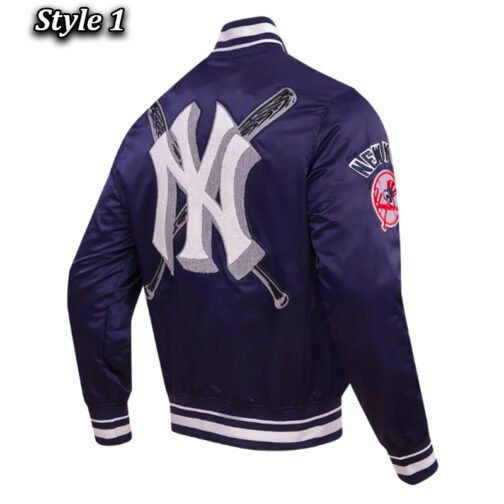 NY Yankees Mashup Classic Rib Satin Jacket - Image 7