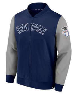 NY Yankees Iconic Record Holder Varsity Navy/Gray Jacket