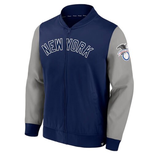 NY Yankees Iconic Record Holder Varsity Navy/Gray Jacket