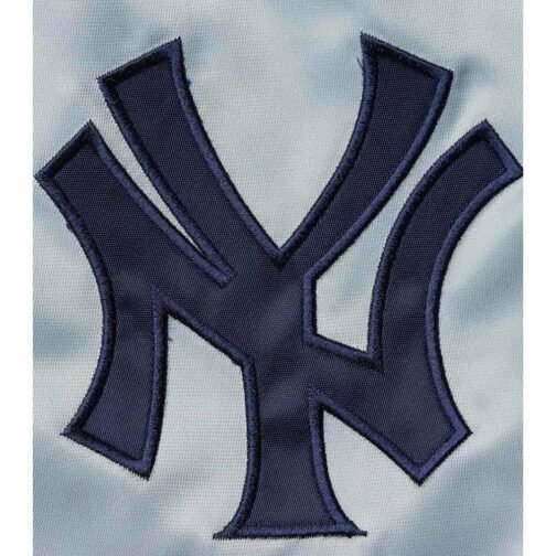 The Legend NY Yankees Navy and Gray Satin Jacket - Image 4