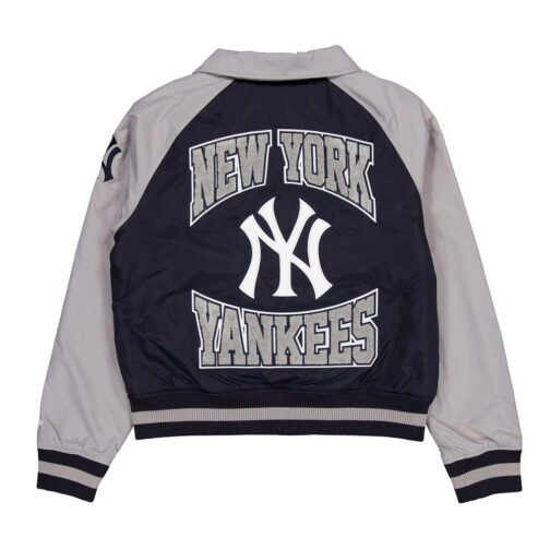 NY Yankees Navy and Gray Throwback Jacket - Image 2