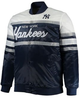 Coaches New York Yankees Navy/White Satin Jacket
